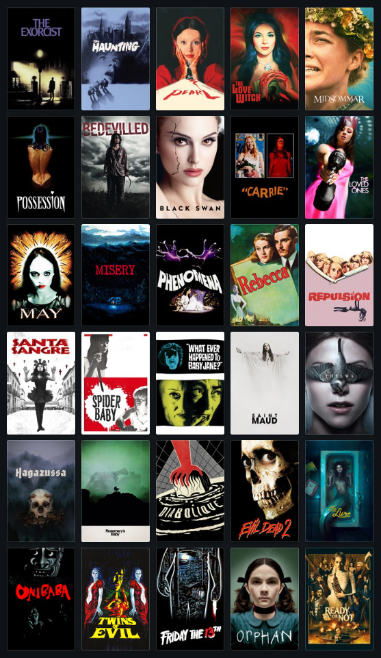 Our favorite scary women from horror movies.